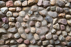 View of a wall of stones of irregular shapes, Backgrounds textures for graphic design. Wallpaper