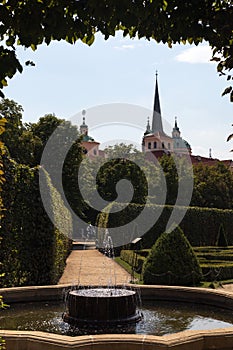 View from Wallenstein Garden at Wallenstein Palace, Prague