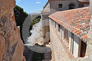 View from the walls of Avila of Paseo del Rastro, Spain photo