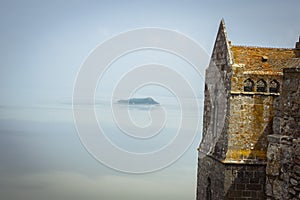 A view from the walls in Mont Saint Michel, Normandy, France.