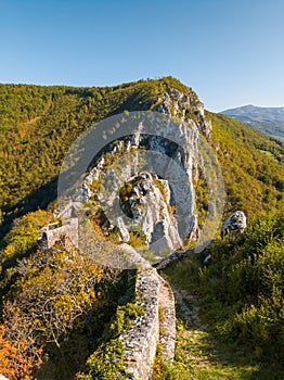 View from the walls of the old town of Kljuc above the right bank of the Sana River