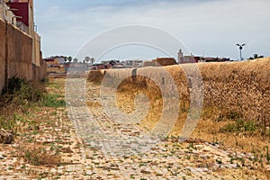 View of the walls of the Portuguese fortress of El Jadida (Mazagan). Morocco, Africa