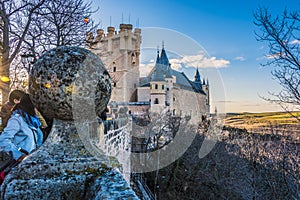 View from the walls of Segovia to the Castilian plains Spain