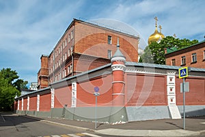 View of the walls of the Zachatyevsky Monastery Conception Convent photo