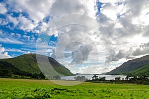 View of the Wastwater Lake, the deepest in England, in Cumbria