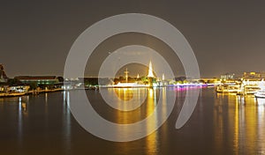 View of Wat Arun at night, beautiful lights