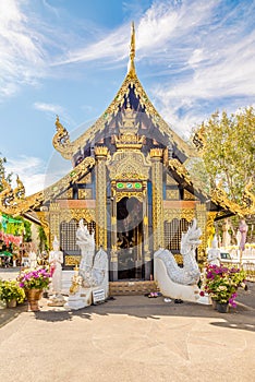 View at the Wat Inthakhin Sadue Muang in the streets of Chiang Mai - Thailand