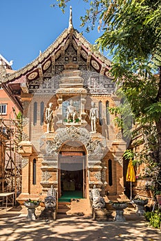 View at the Wat of Lok Moli in the streets of Chiang Mai town - Thailand