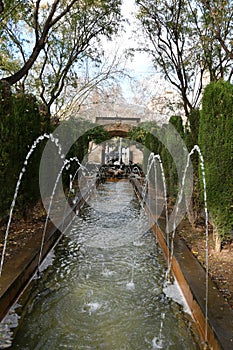 Fountain in the gardens of Hort del Rei photo