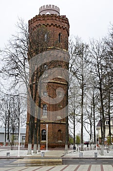View of Water tower in Zaraysk Moscow region Russia
