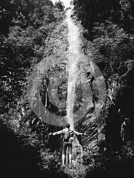 View of waterfall in east nusa tenggara photo