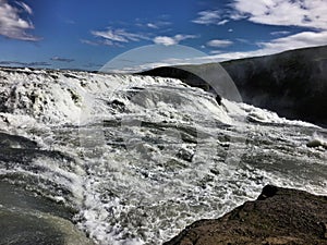 A view of a Waterfall in Iceland