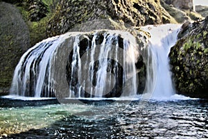 A view of a Waterfall in Iceland near Gulfoss