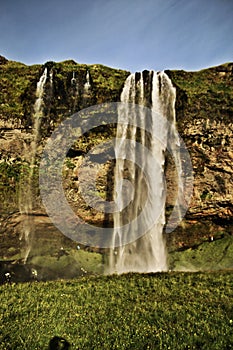 A view of a Waterfall in Iceland near Gulfoss