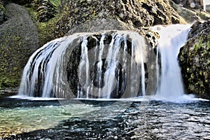 A view of a Waterfall in Iceland near Gulfoss