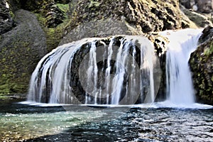 A view of a Waterfall in Iceland near Gulfoss