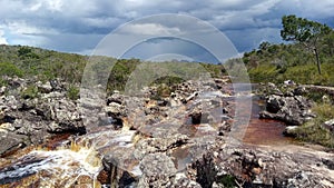 View of Waterfall in the nature