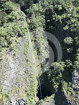 A View of a Waterfall on the South Slope of Haleakala, Maui, Haw