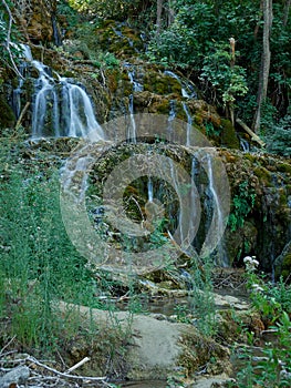 View of the waterfalls and cascades of Skradinski Buk on the Krka river. Krka National Park