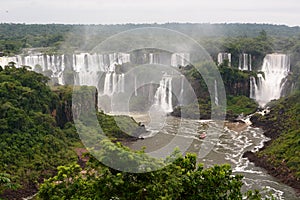 View of waterfalls. Iguacu national park. Foz do Iguacu. Parana. Brazil photo