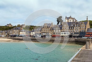 View of waterfront in Cancale, France