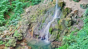 View on the waterwall in Lillafured, Hungary on a summer day