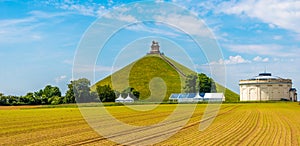 View at the Watrloo Hill with Memorial Battle opf Waterloo in Belgium