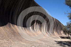 View of wave rock a natural geological feature