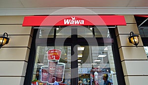 View of a Wawa coffee store in Philadelphia