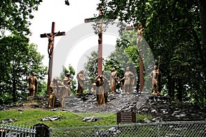 A view of the Way of the Cross in Lourdes