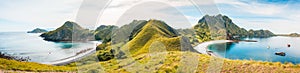 View from the way to Padar Islandâ€™s view point in a cloudy evening