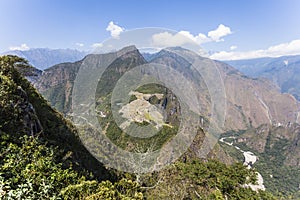 View from Waynapicchu to Machu Picchu, Peruvian Historical San