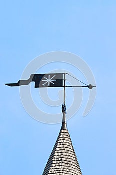 View of weather vane in Kamianets-Podilskyi Castle, Ukraine