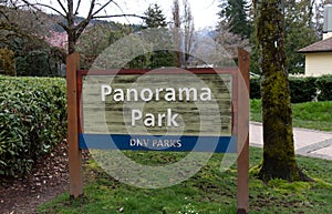 View of Welcome Sign at the entrance of Panorama Park