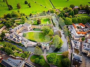 View of Wells Cathedral is in Wells, Somerset, England