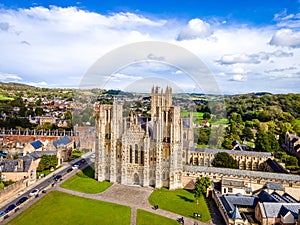 View of Wells Cathedral is in Wells, Somerset, England