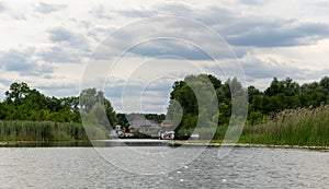 View of the Wesenberg marina on Lake Woblitz