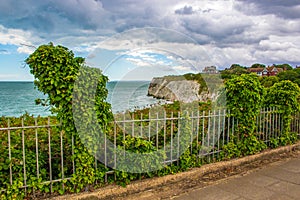 View from West Cliff promenade Broadstairs Kent coast England