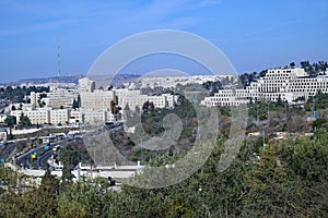 View of West Jerusalem buildings from