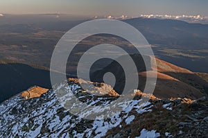 Pohľad na Západné Tatry z Veľkej Kamenistej