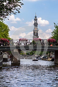 View on the Western church, Amsterdam, Netherlands