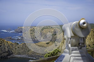 View on the western coastline, Vicentine Coast, of the Algarve in Portugal photo