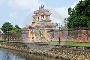 View of the Western gate of the Forbidden Purple city to Hue