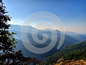 View at Western ghats near Chikkamanglur