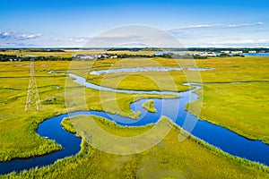 View of wetlands in Egg Harbor Township, New Jersey