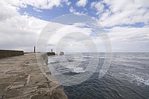 View from Whitby harbour sea wall