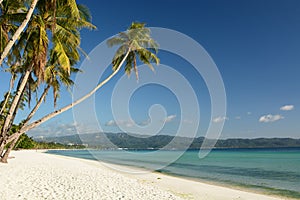 View of White Beach, station 1 during covid 19 quarantine. Boracay Island. Aklan. Western Visayas. Philippines