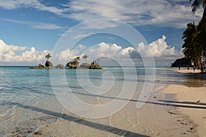 View of White beach, station one, near Willy rock. Boracay. Aklan. Western Visayas. Philippines