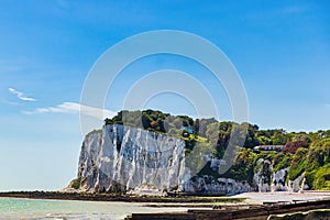 View of White Cliffs of Dover on a sunny day