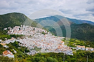 View of a white mountain town, Ojen